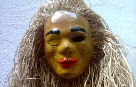 Máscaras produzidas para novela da Globo, traz referências folclóricas