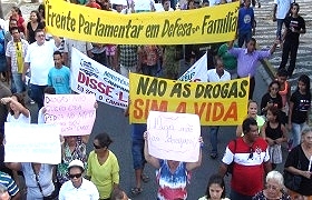 A caminhada aconteceu no bairro da Boa Vista, área central do Recife